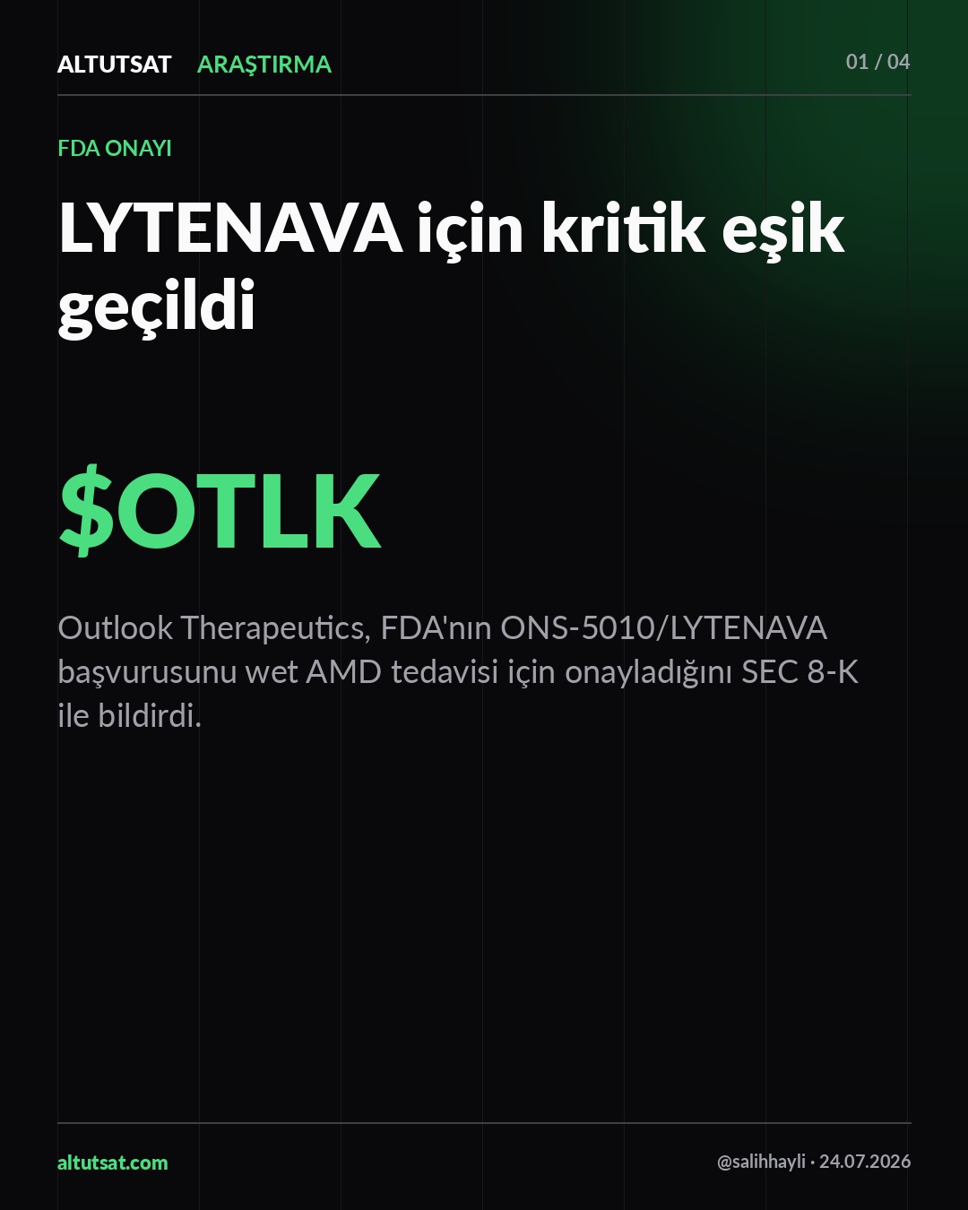 LYTENAVA FDA Onayı: OTLK İçin Katalizör ve Uygulama Riskleri analiz görseli